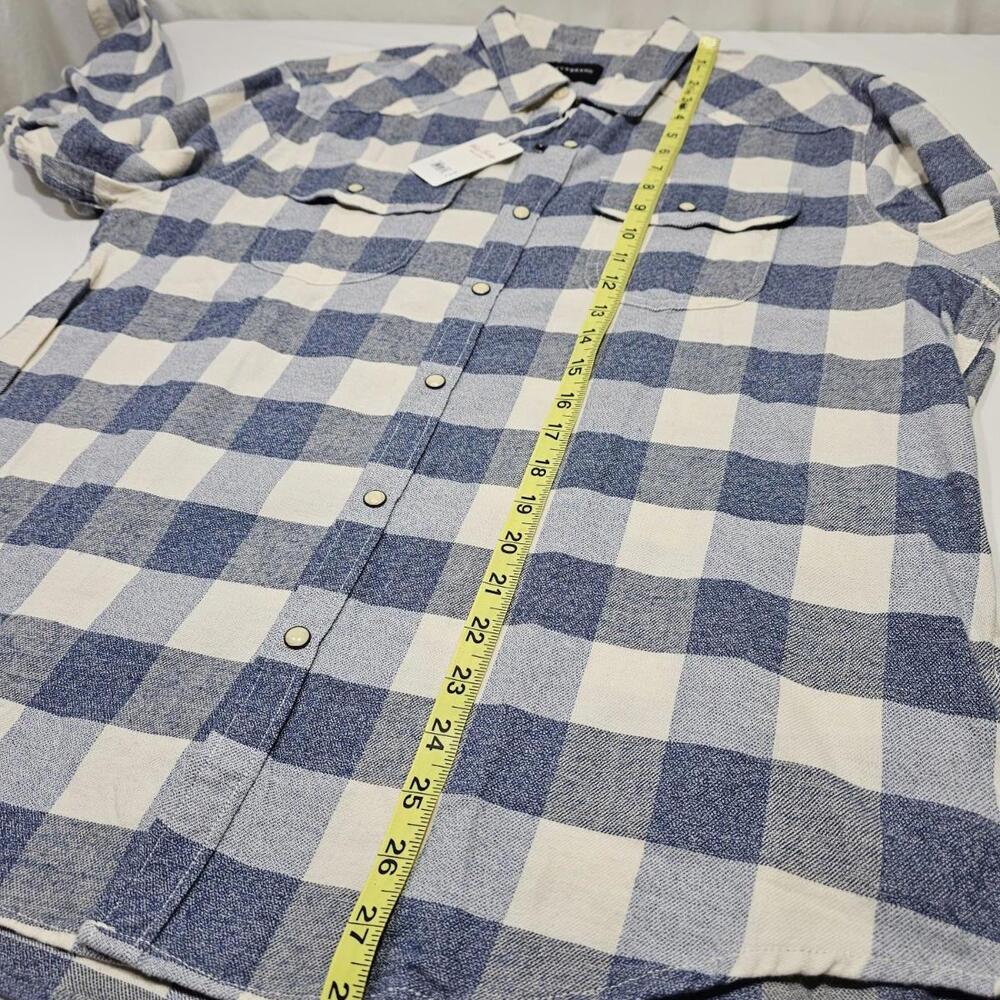 LUCKY BRAND Men’s Snap Long-Sleeve Flannel Plaid Shirt Size Large - Picture 4 of 9